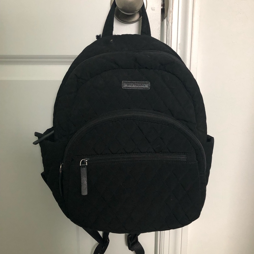 Vera Bradley Quilted Black Mini Backpack